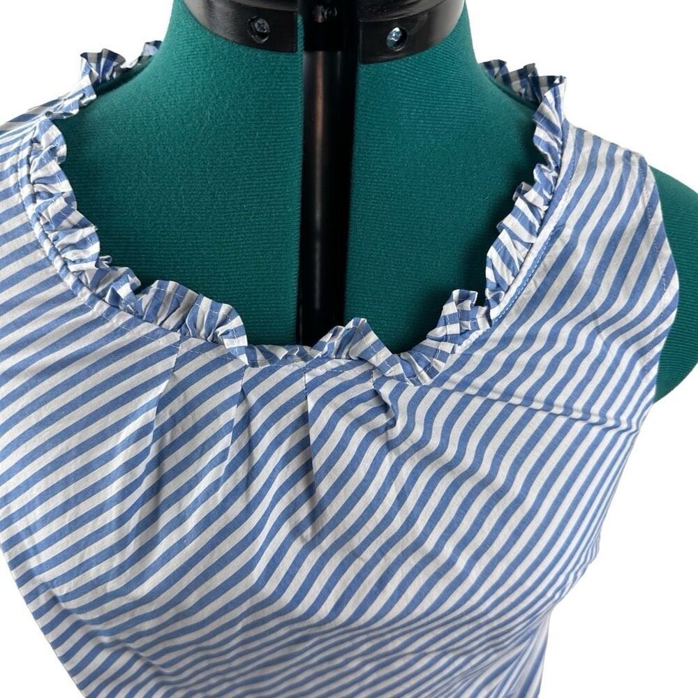 Talbots Blue and White Striped Blouse- Size XS - Picture 2 of 9